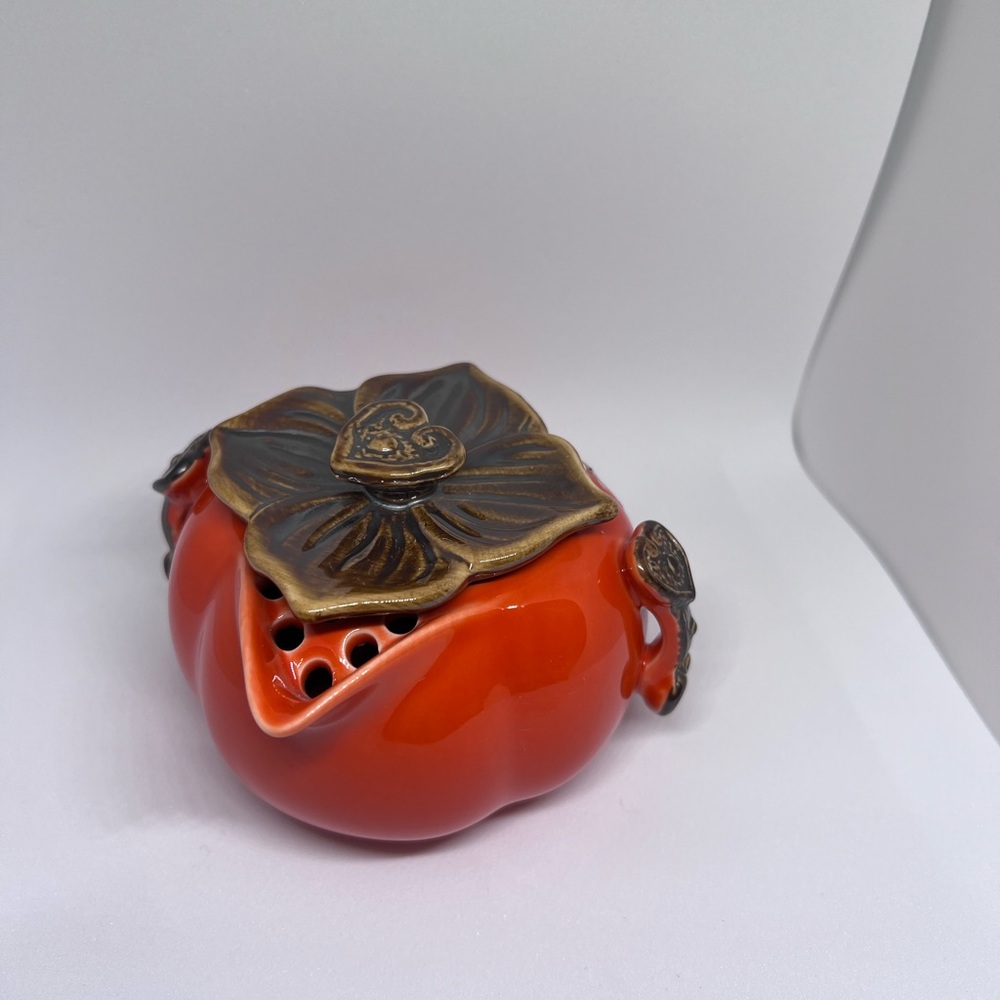 Japanese persimmon tea pot